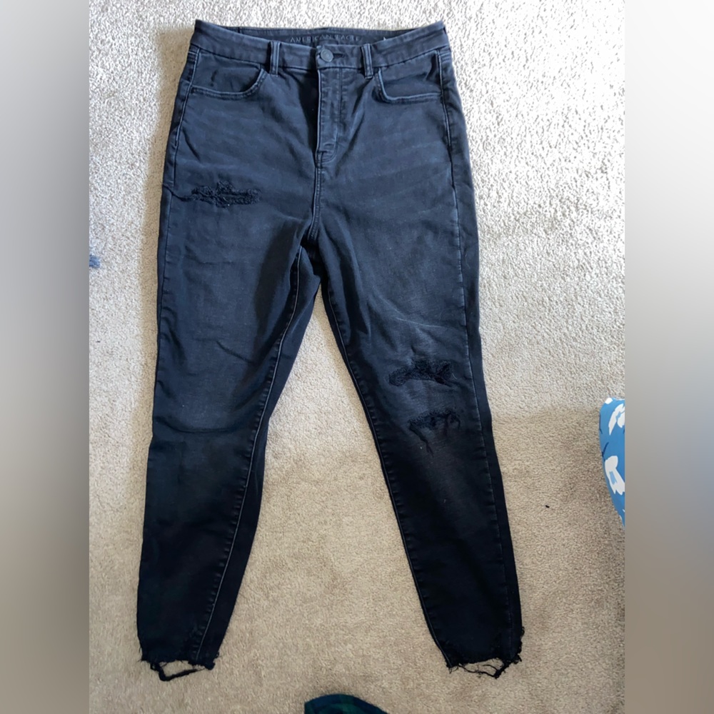 Dark black American angle jeans size 14!